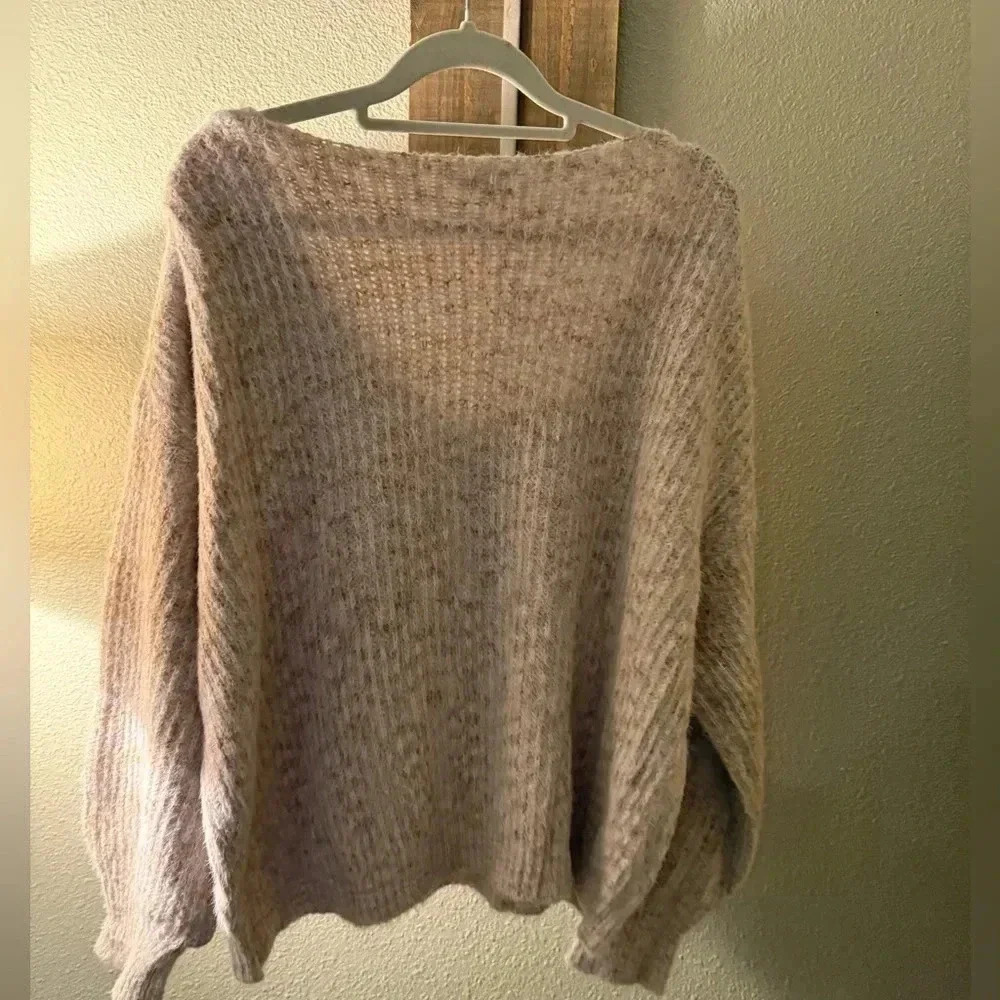 NWOT GeeGee Cozy blush pink oversized sweater L - Picture 5 of 5